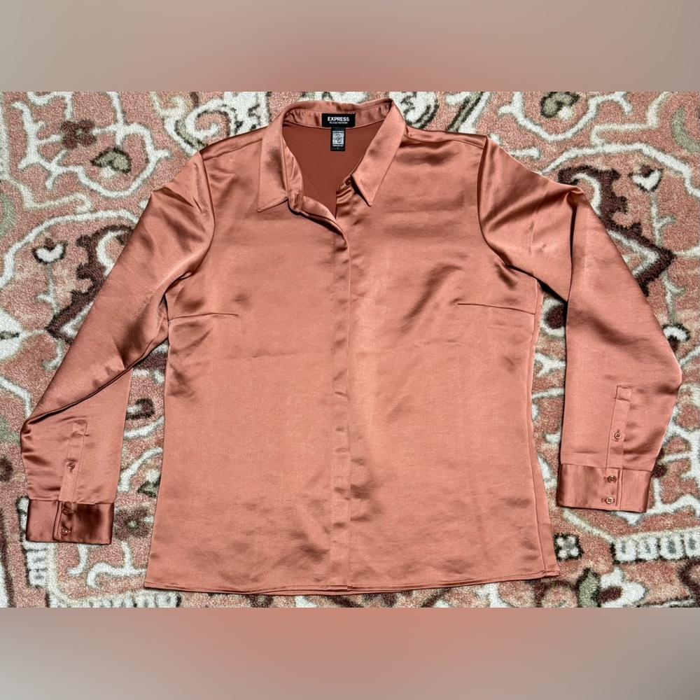 Express Relaxed Portofino Shirt in Warm Terracotta